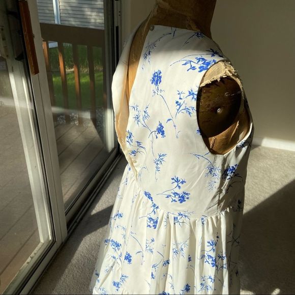 NWOT Lucky Brand Pomegranate Crepe Tiered Midi Dress - Picture 11 of 13